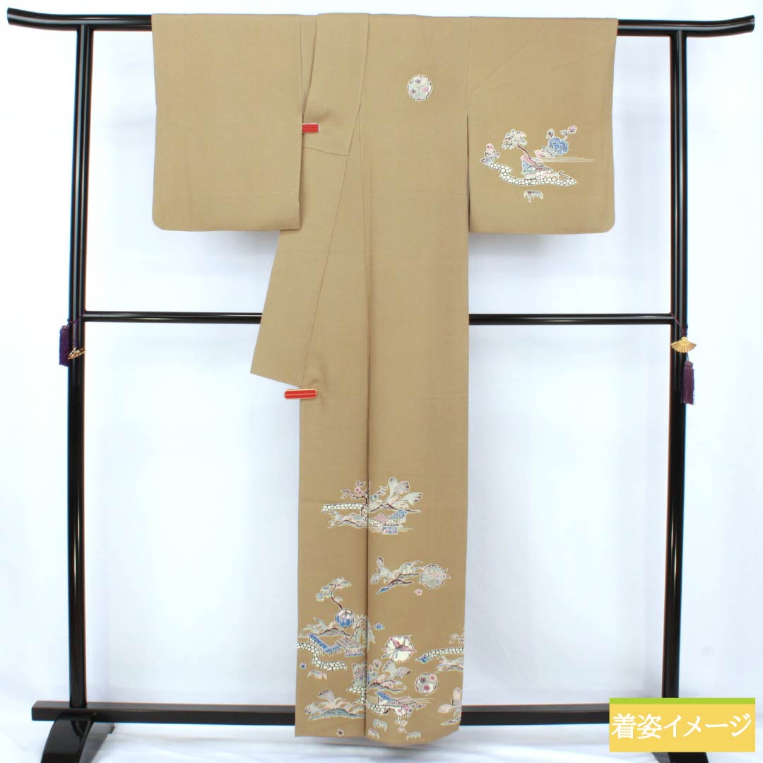 リサイクル着物】訪問着 正絹 Aランク 袷 身丈160cm 裄丈62.5cm 丁子