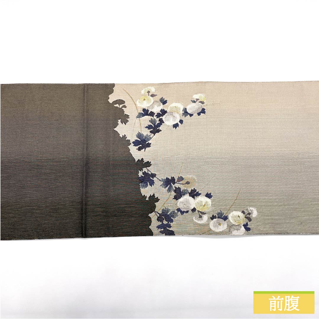 袋帯 正絹 万寿菊 作家物 帯丈456cm Sランク ポイント柄 フォーマル グラデーション系 1123014082499