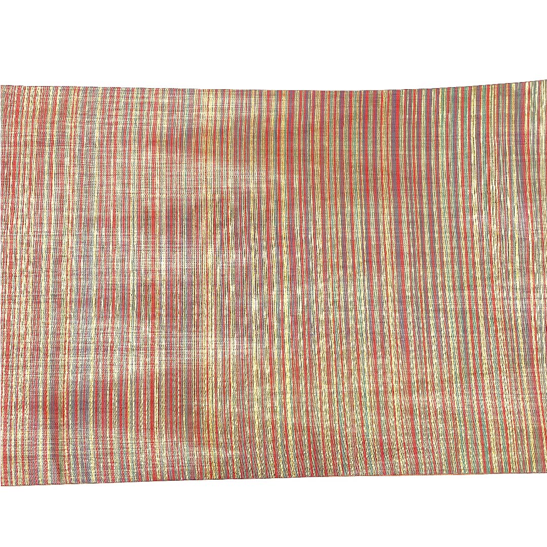 袋帯 引箔 縞 帯丈430cm 正絹 Aランク 六通 セミフォーマル グラデーション系 1123002973399