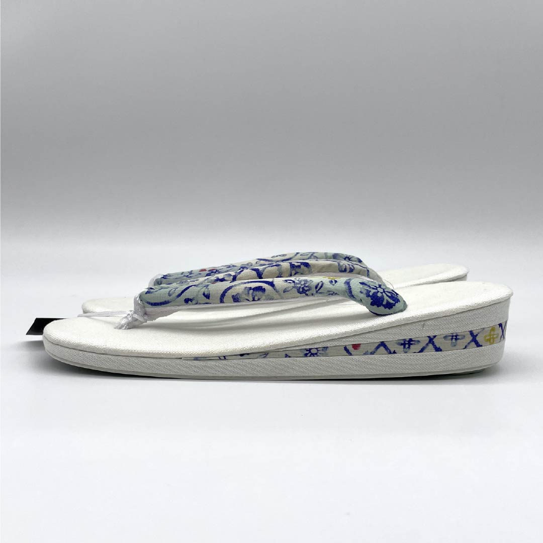 （新品）草履 亜麻 NEWランク 夏草履 亜麻草履 日本製 夏用 長さ24cm Lサイズ 白系 1122001631411