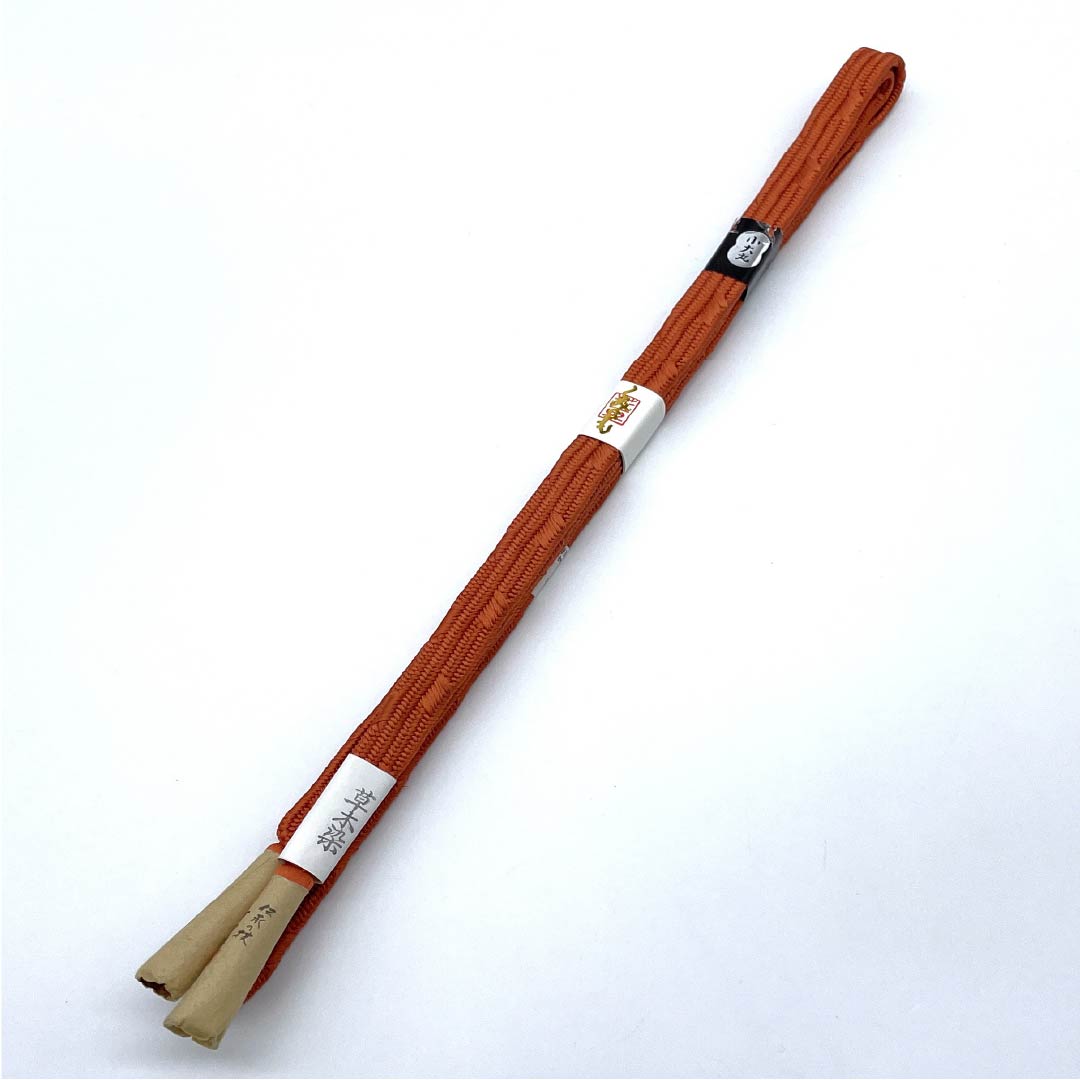 （新古品） 帯締め 正絹 四分紐 紅葉色（もみじいろ） 平田組紐 貝ノ口浮舟 長さ約158cm 幅約1.5cm セミフォーマル NEWランク 茶系 1135003351314