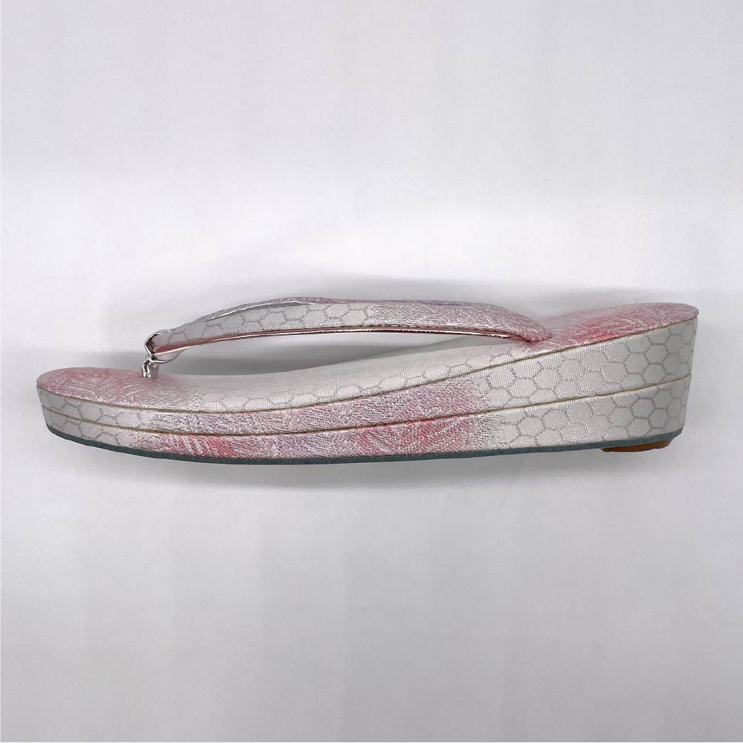 Formal sandals, obi fabric, B-rank, tortoiseshell pattern, length 23cm, size M, silver, product number 1122001314322