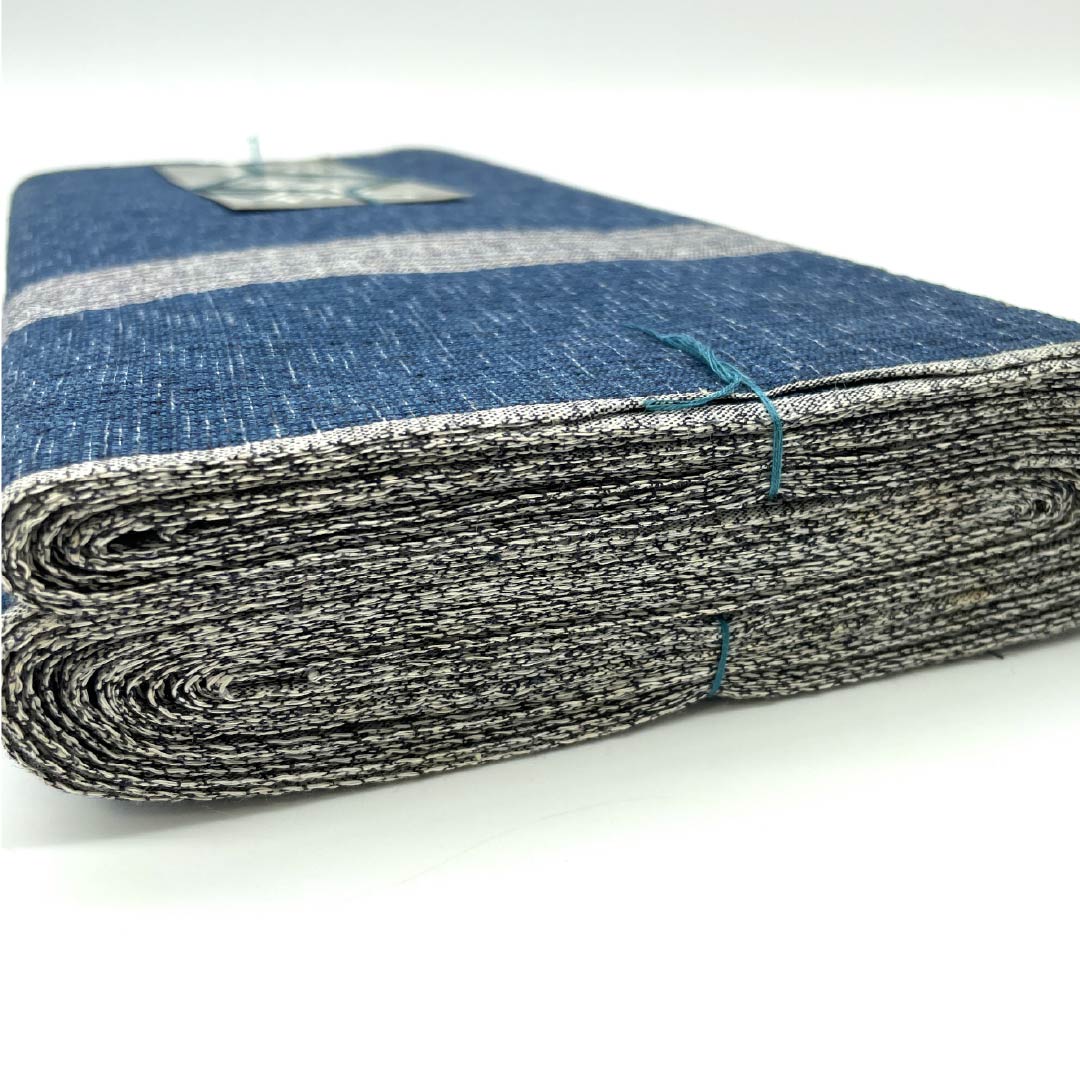 Yukata cloth, cotton, Awa Shijira, Important Intangible Cultural Property, genuine indigo dye, urairo (back color), S rank, navy blue, 1130000752918