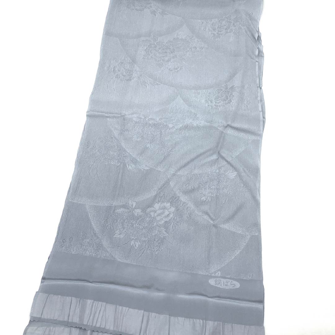 （新古品） 帯締め・帯揚げセット 正絹 NEWランク 薄鈍色（うすにびいろ） 喪服用 長さ約163cm 幅約1.5cm フォーマル グレー系 1141000201322