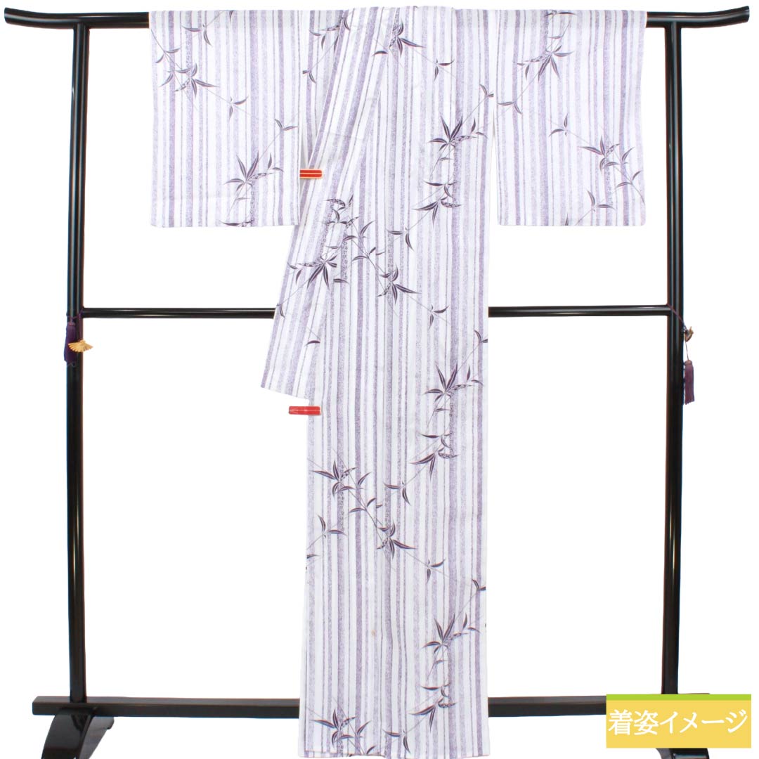夏物 小紋 着物 絽 身丈159.5cm 裄64.5cm M A863-12 美しいキモノ2025夏号掲載・絽夏小紋「波」 - 京呉服塚本