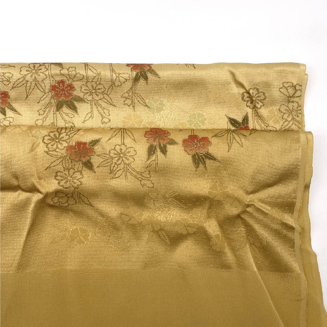 （新古品） 帯締め・帯揚げセット 正絹 Sランク 玉蜀黍色（とうもろこしいろ） 長さ約152cm 幅約1.2cm セミフォーマル 黄系 1141000092323