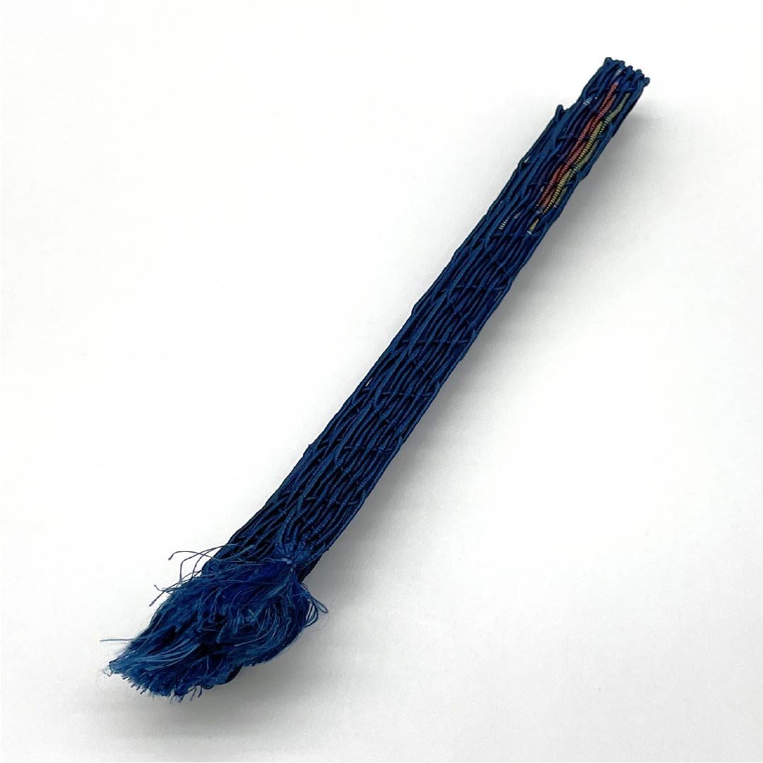 帯締め 正絹 Sランク 藍色（あいいろ） 夏物 長さ約155cm 幅約1.4cm カジュアル 青系 1135004752317