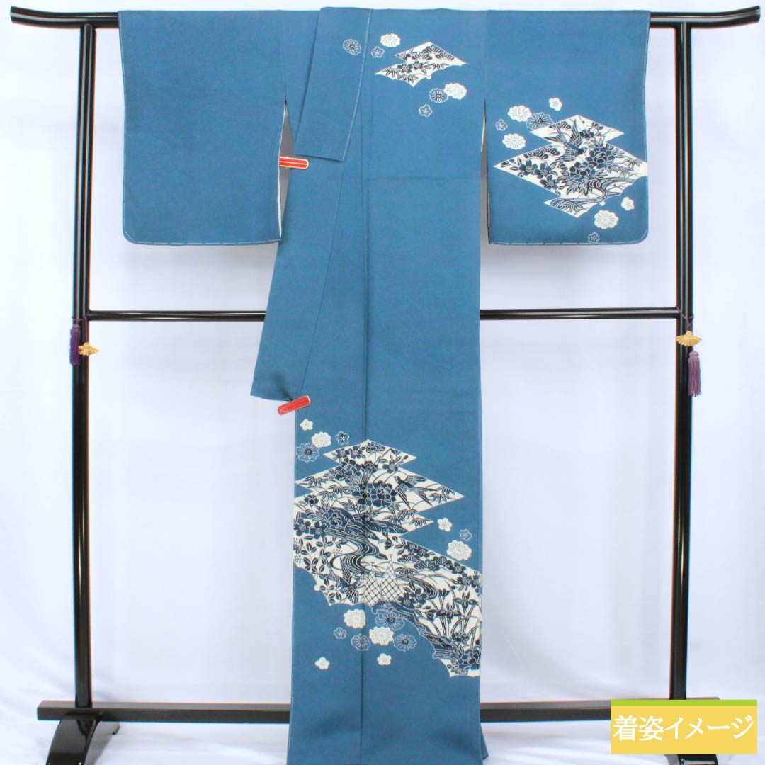 リサイクル着物】訪問着 正絹 Sランク 袷 身丈166.5cm 裄丈69cm 裏色