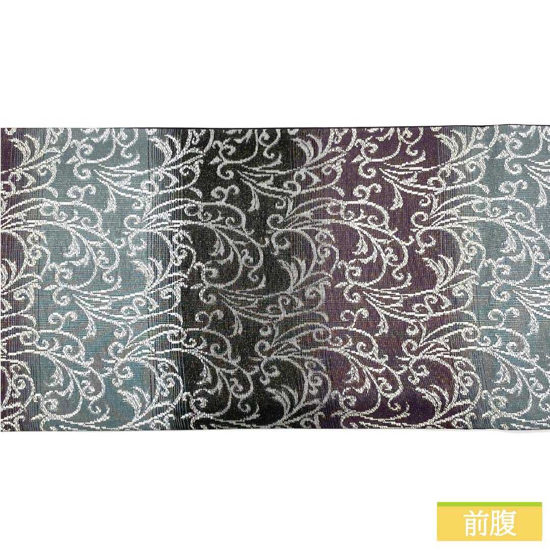 袋帯 正絹 横段 花唐草 帯丈492cm Sランク 全通 カジュアル グラデーション系 1123012572499