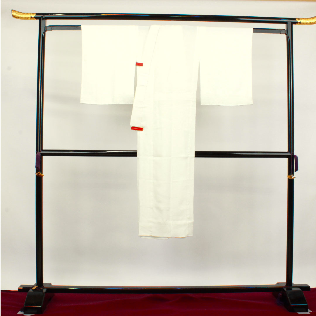 長襦袢 正絹 身丈123cm 裄丈65cm 単衣  フォーマル 露芝  Sランク 白系 1129000512111