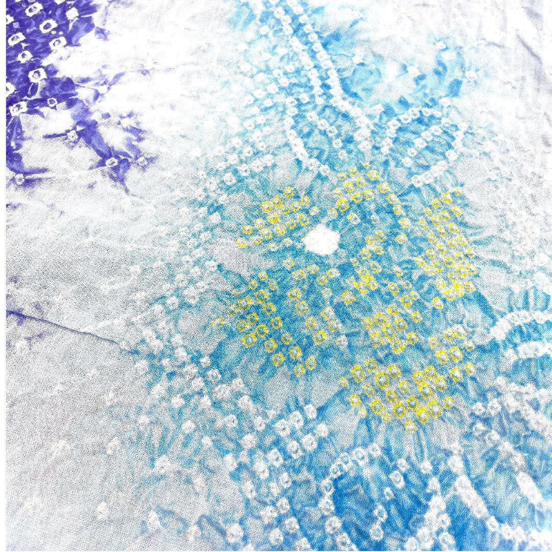 (New) Yukata Arimatsu Narumi Honshibori Length 163cm Sleeve length 68cm Flower pattern Kanoko shibori cotton NEW rank Single layer Length 163cm Purple 1118000711417