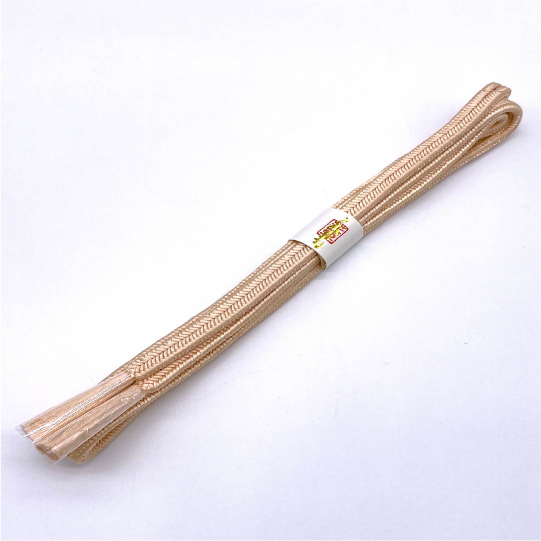 (New old stock) Obijime (belt sash) Pure silk Light color (lightly colored) Crown set New old stock Length approx. 163cm Width approx. 1cm Semi-formal A rank Orange 1135003633326