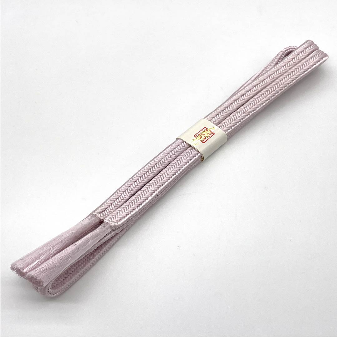 (New old stock) Silk obijime (sash fastener) Sakurairo (cherry blossom color) Crown set New old stock Length approx. 168.5cm Width approx. 1cm Semi-formal NEW rank Pink 1135003671313