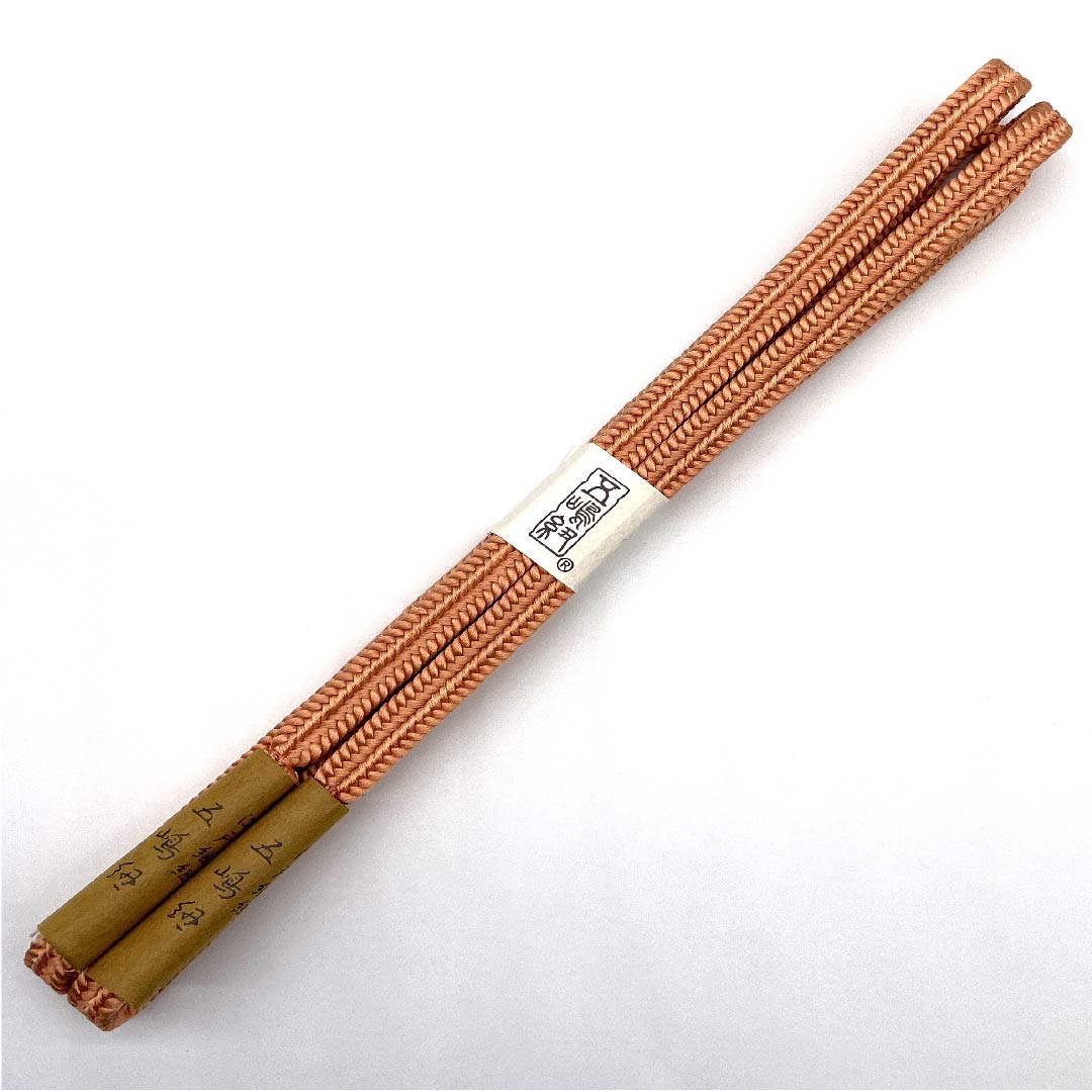 (New old stock) Obi-jime (belt fastener) made of pure silk, quarter-length cord, red-colored, Goshima cord, crown (yurugi), Edo-kumihimo, length approx. 162cm, width approx. 1cm, casual, S rank, orange, 1135000332926