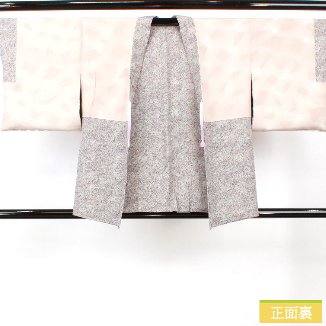 羽織 正絹 身丈77cm 裄丈64.5cm 抽象模様 Aランク 袷 グラデーション系 1117001133999