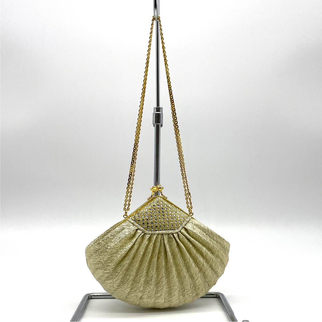 パーティバッグ セミフォーマル 金色（きんいろ） スパンコール シェル型 Katsumi-Tokyo- 金系 Sランク 113900044221