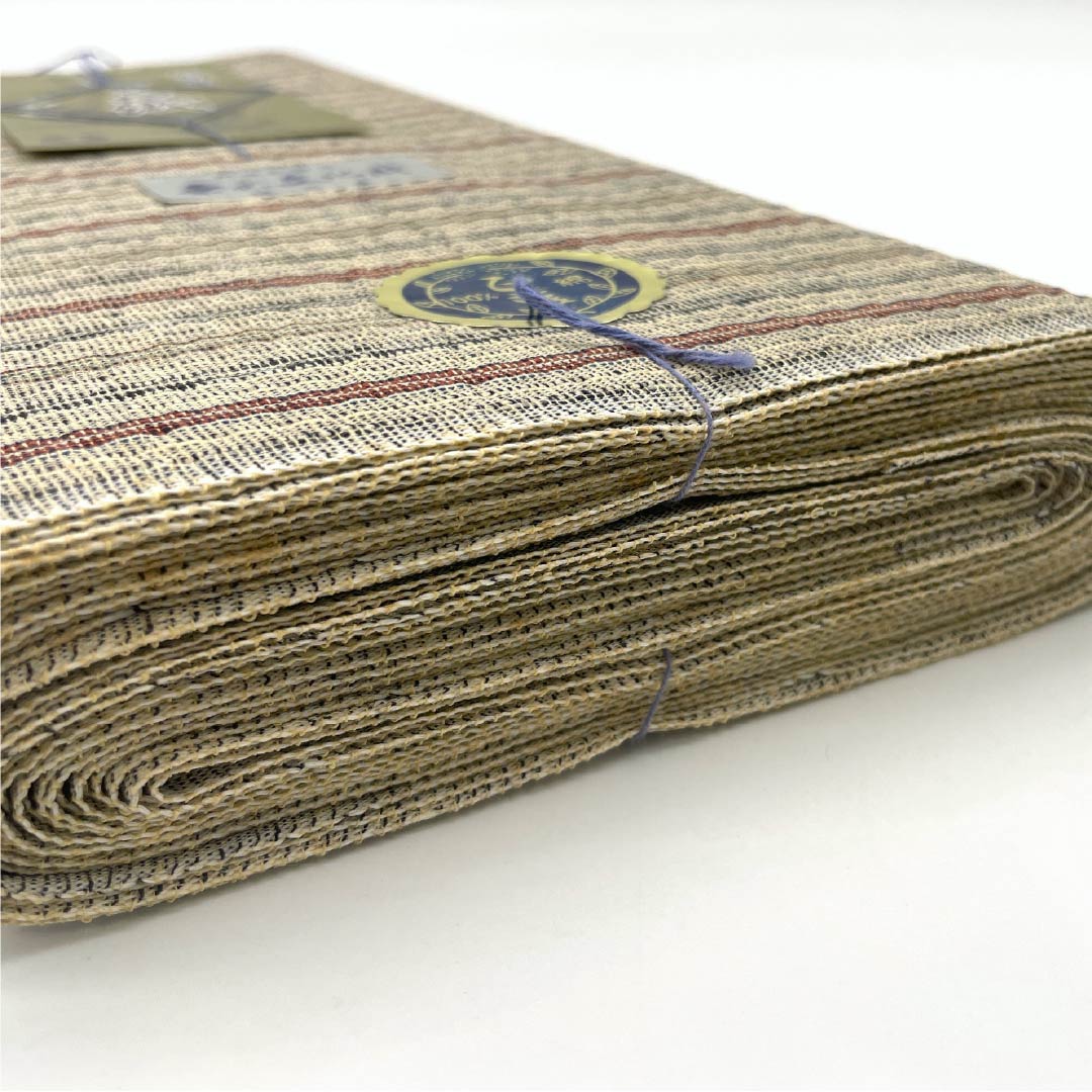 Yukata cloth, cotton, Awa Shijira, Important Intangible Cultural Property, True Indigo Dye, Sobakiri Color, S Rank, Beige, 1130000902925