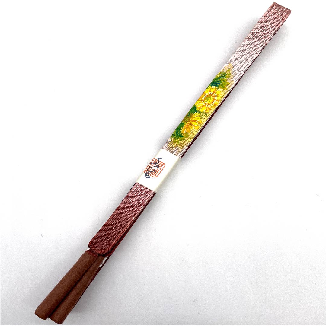 (New old stock) Silk obi-jime (sash fastener) - 4-part string - Shrimp color - Adonis flower - Nakamura Katsuun - Hand-painted - Length approx. 165cm - Width approx. 1.5cm - Semi-formal - S rank - Red 1135000202312