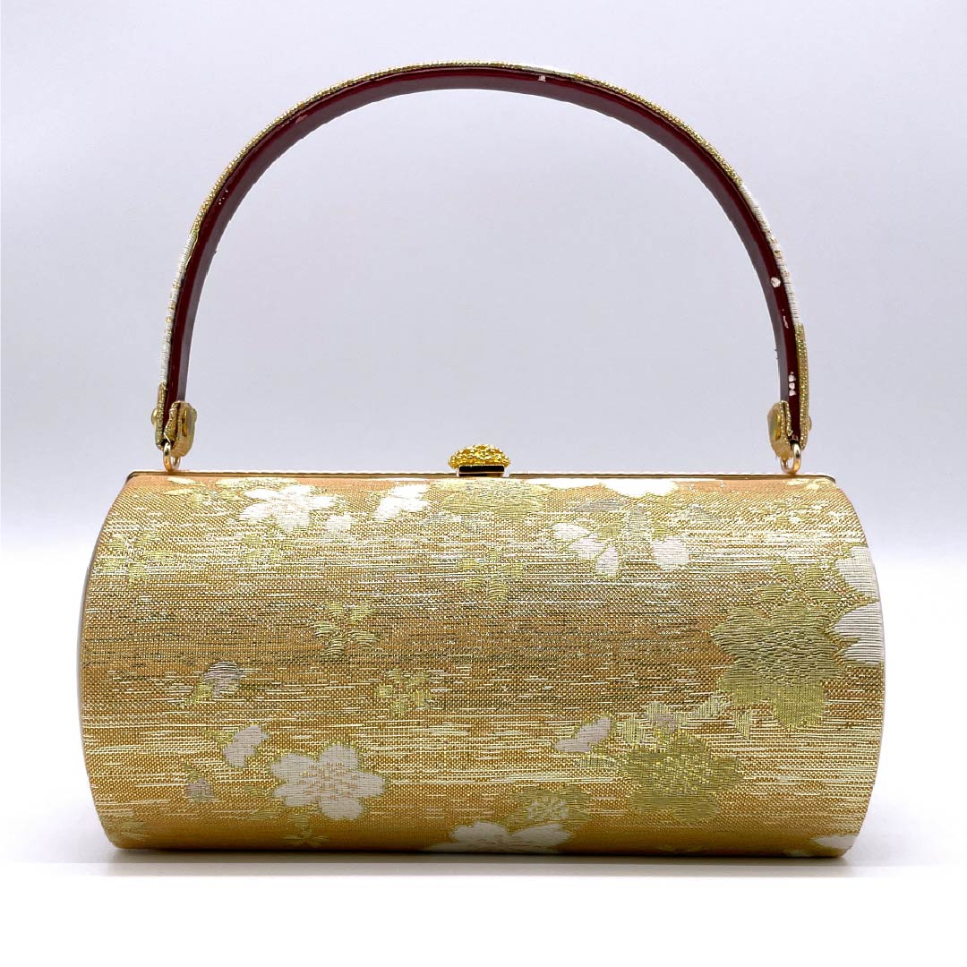 和装バック フォーマル 朱華色（はねずいろ） 振袖用 桜 古典柄 橙系 Aランク 113900038326