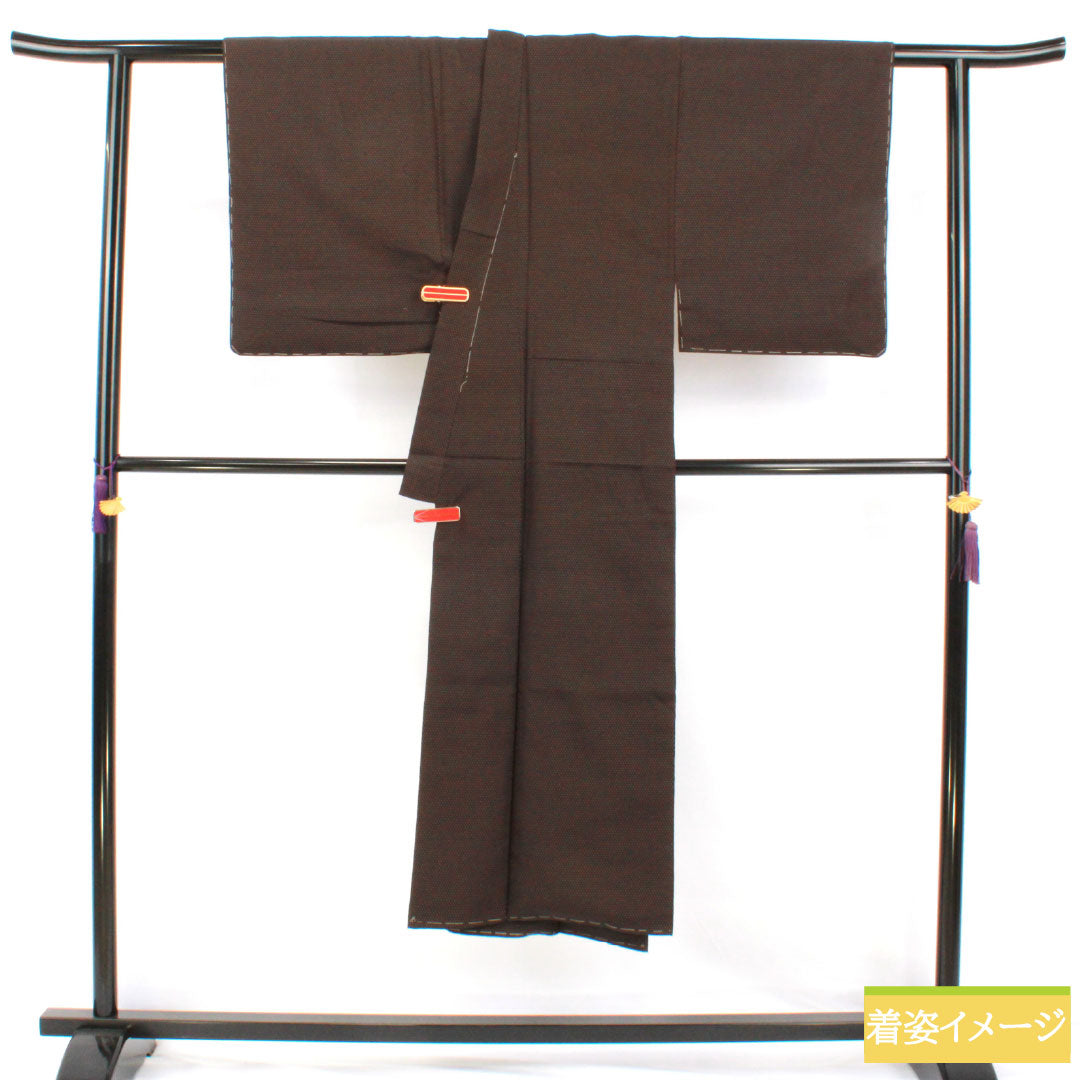 リサイクル着物】男物 正絹 Aランク 身丈138.5cm 裄丈67.5cm 石板色