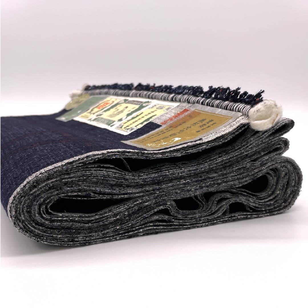 反物 紬 正絹 NEWランク 濃紺色（のうこんいろ） 本場結城紬 100亀甲 幾何学模様 紺系 1130001301918