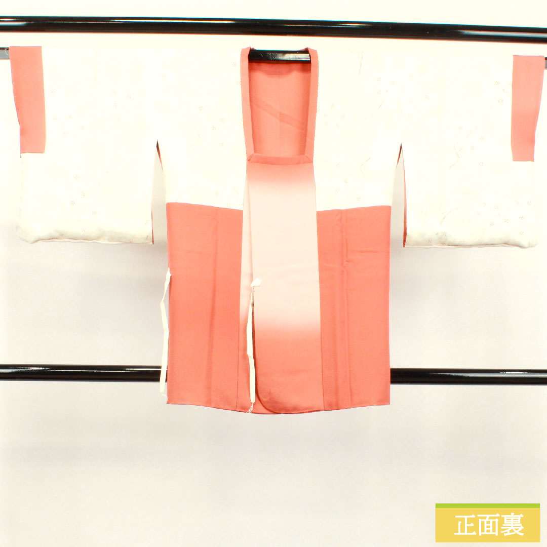 道行コート 正絹 身丈83cm 裄丈64cm 陶塑色（とうそいろ） 遠山模様 しつけ糸付き 未使用品 Sランク 袷 茶系 1117000902914