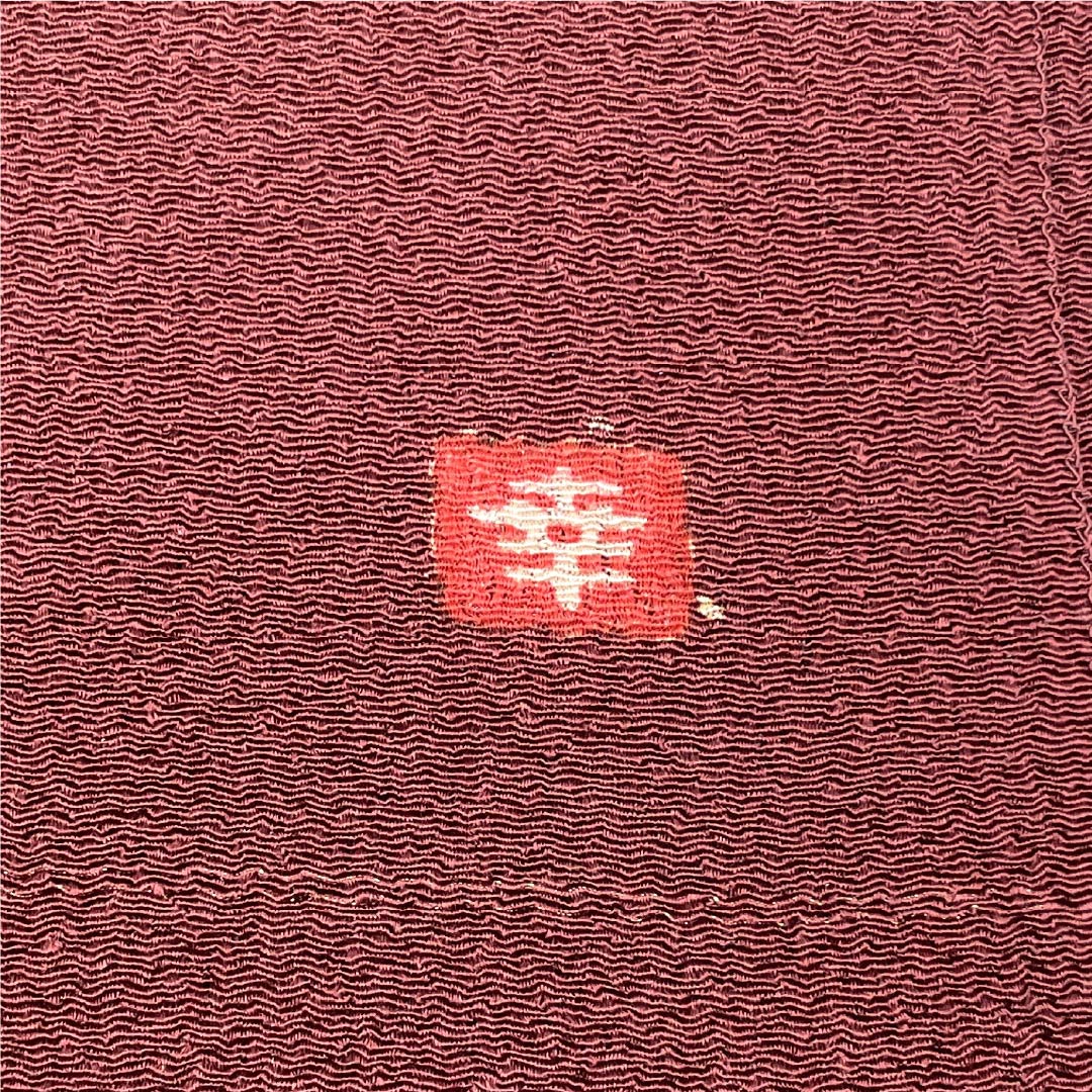 Obiage Silk S-rank Casual Beniebi-cha (Reddish brown) Chirimen Plain Kofuku Length approx. 160cm Width approx. 27.5cm Brown 1136004192914