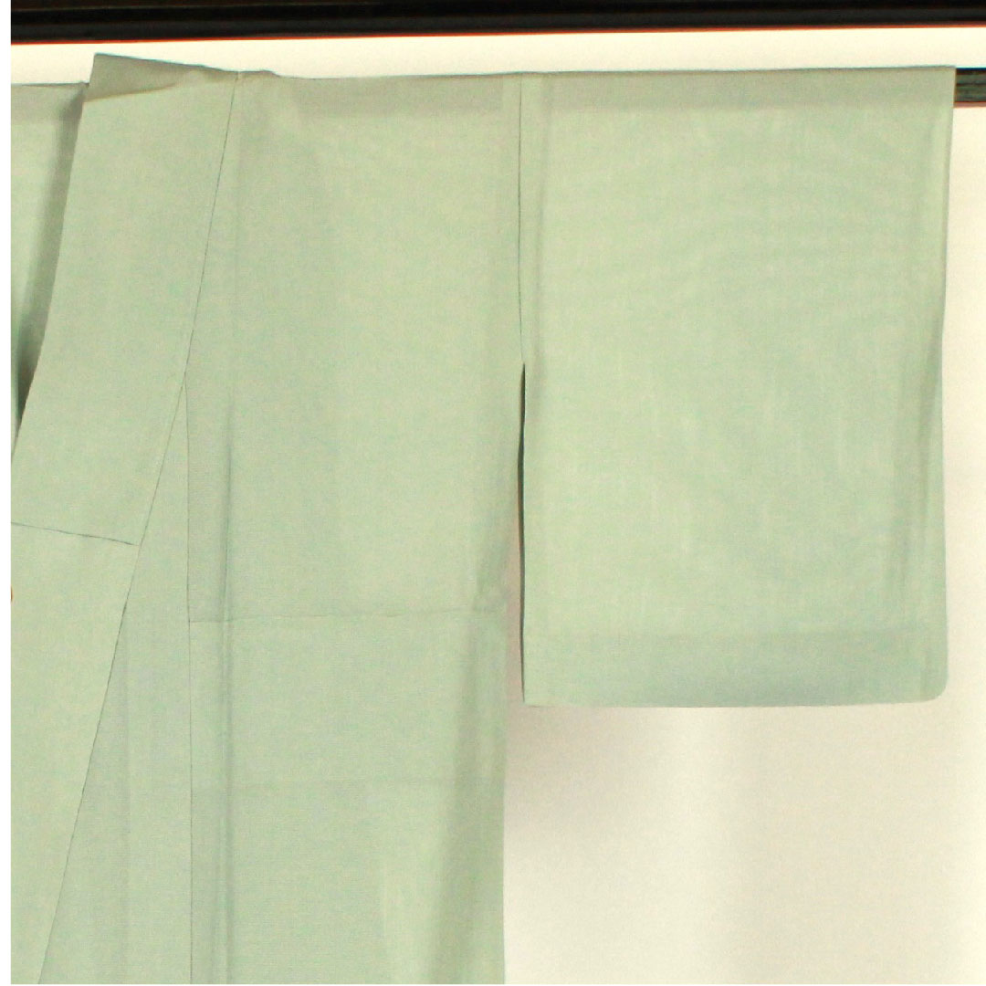 色留袖 身丈156.5cm 裄丈64cm 紗 庭園風景 作家物 正絹 Aランク 一つ紋 緑系 1111000153319