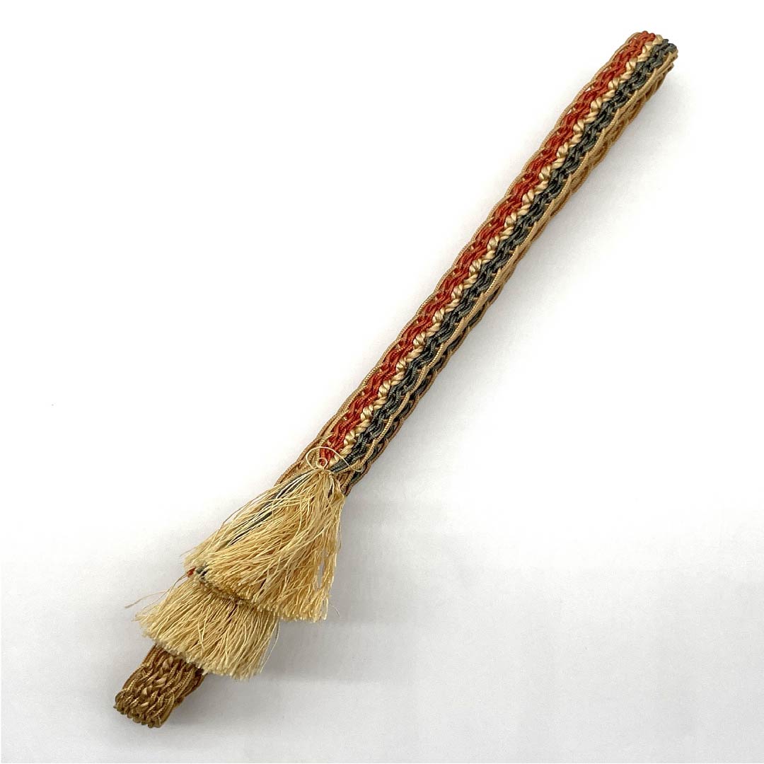 （新古品） 帯締め 正絹 NEWランク 麦藁色（むぎわらいろ） 夏物 長さ約162cm 幅約1.5cm カジュアル ベージュ系 1135004771325