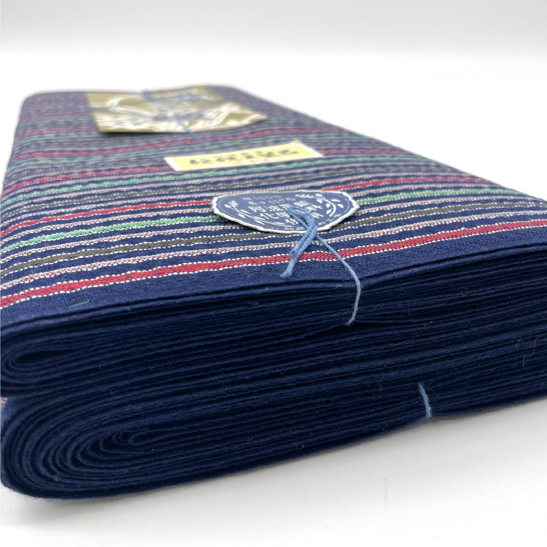 Yukata cloth, cotton, Awa Shijira, Important Intangible Cultural Property, genuine indigo dye, navy blue, S rank, navy blue, 1130000812918
