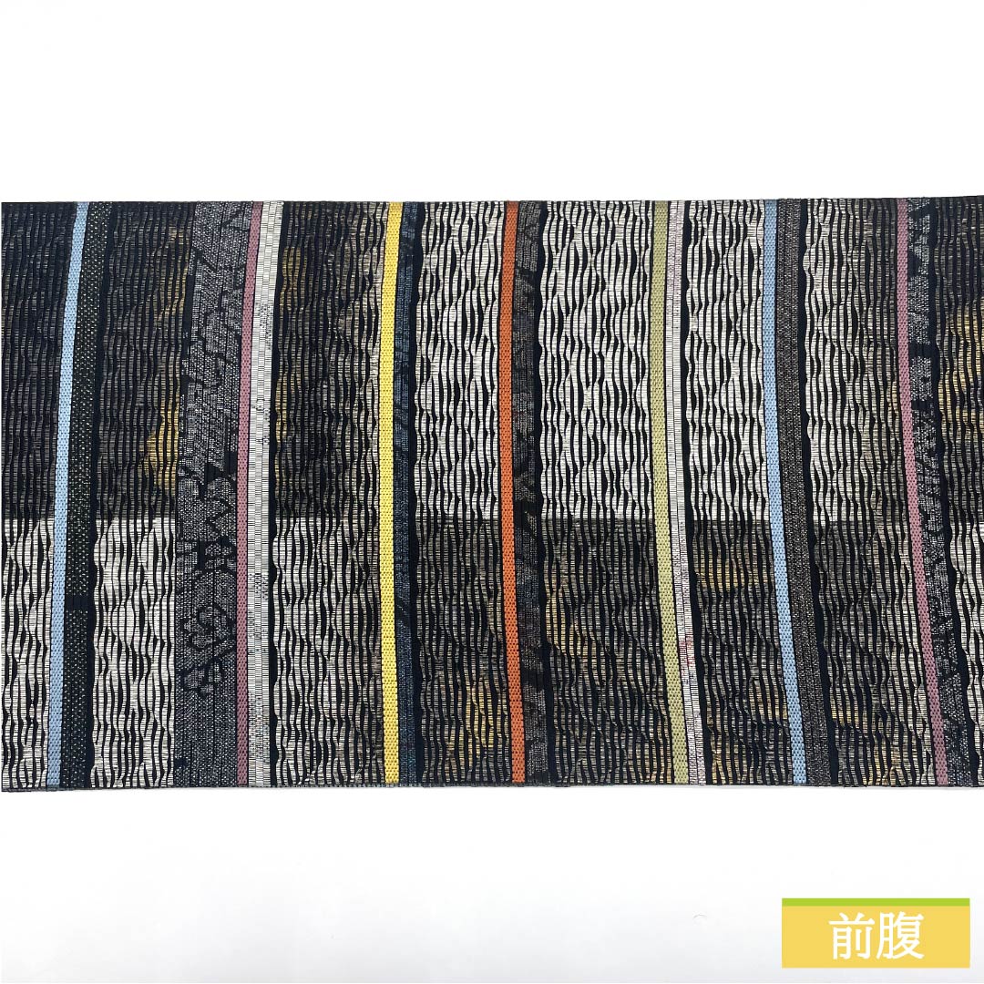 袋帯 正絹 本泥染 大島紬六十選 市松 帯丈448cm Sランク 六通 カジュアル グラデーション系 1123012562399