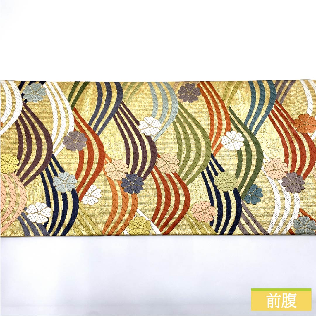 袋帯 正絹 留袖用 桜 帯丈426cm Sランク 六通 フォーマル 金系 1123013612321