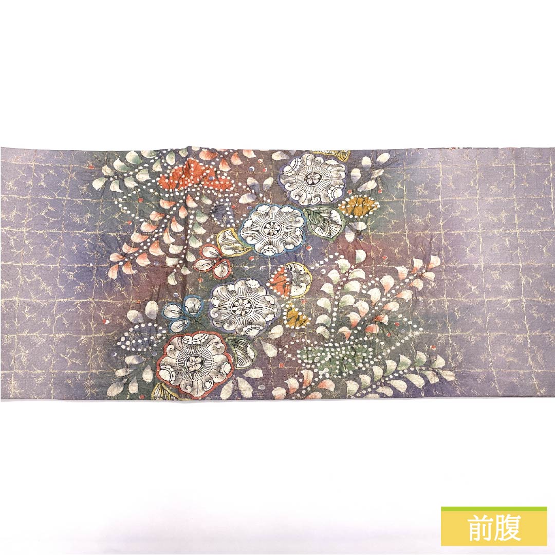 Formal Fukuro Obi (Sash), Pure Silk, S-Rank, Tsujigahana Pattern, Puffed Weave, Length 436cm, Pointed Pattern, Gradient, Item Number 1123015242399