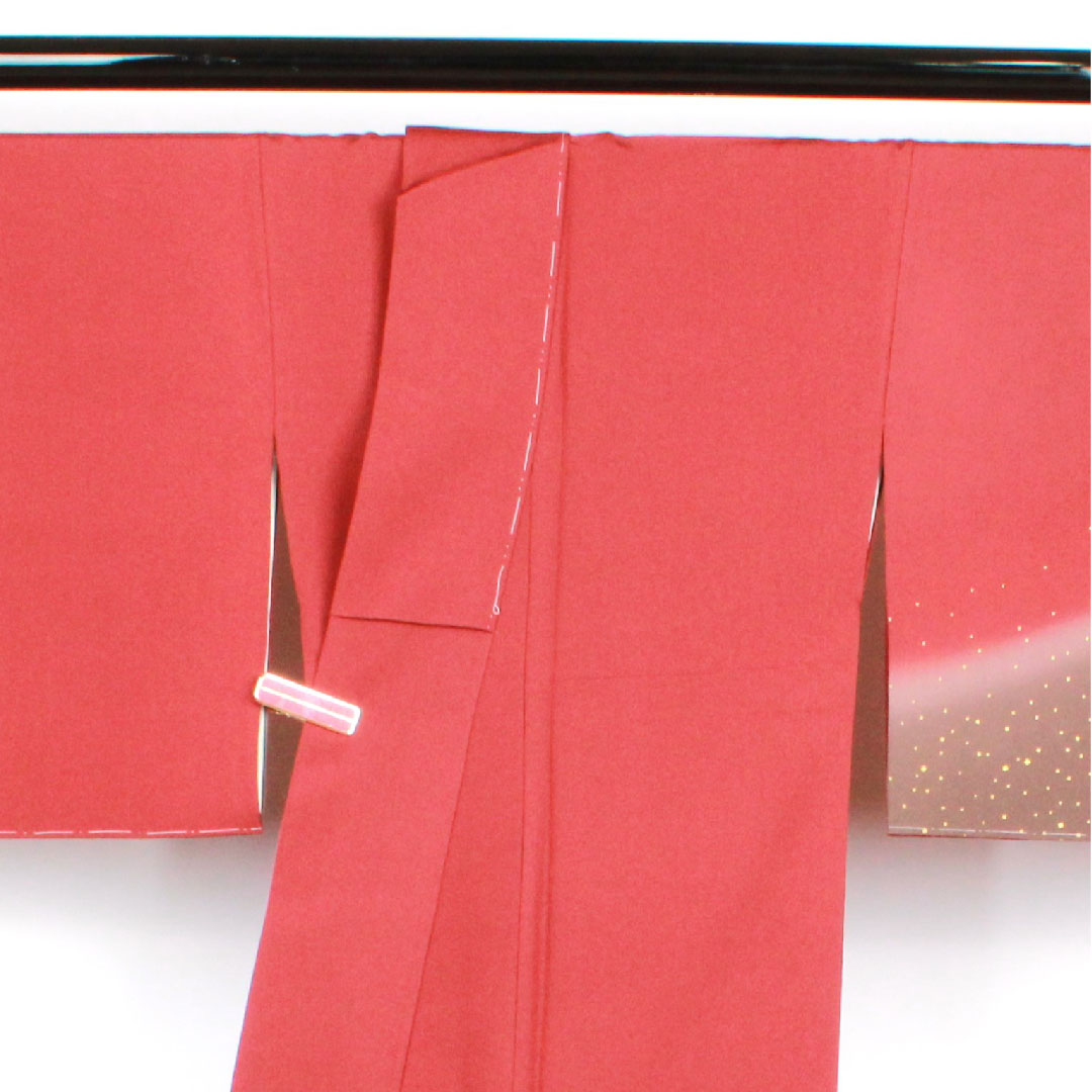 訪問着 袷 身丈165cm 裄丈65cm 葡萄茶色 人間国宝 福田喜重 壺模様 正絹 Sランク 赤系 1112001522512