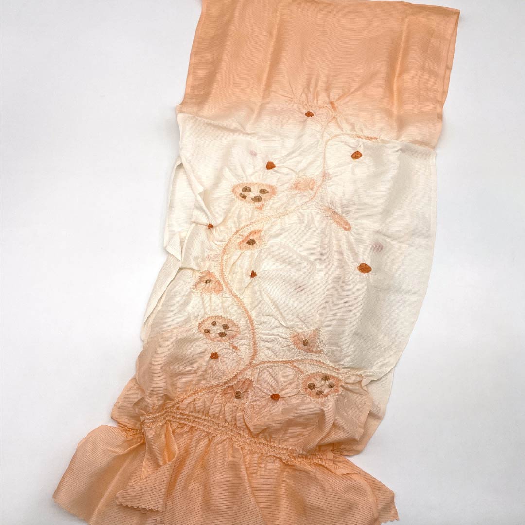 （新古品） 帯締め・帯揚げセット 正絹 NEWランク 鮭色（さけいろ） 薄肉色（うすにくいろ） 東雲色（しののめいろ） 夏物 長さ約164cm 幅約1.6cm セミフォーマル 橙系 1141000261326