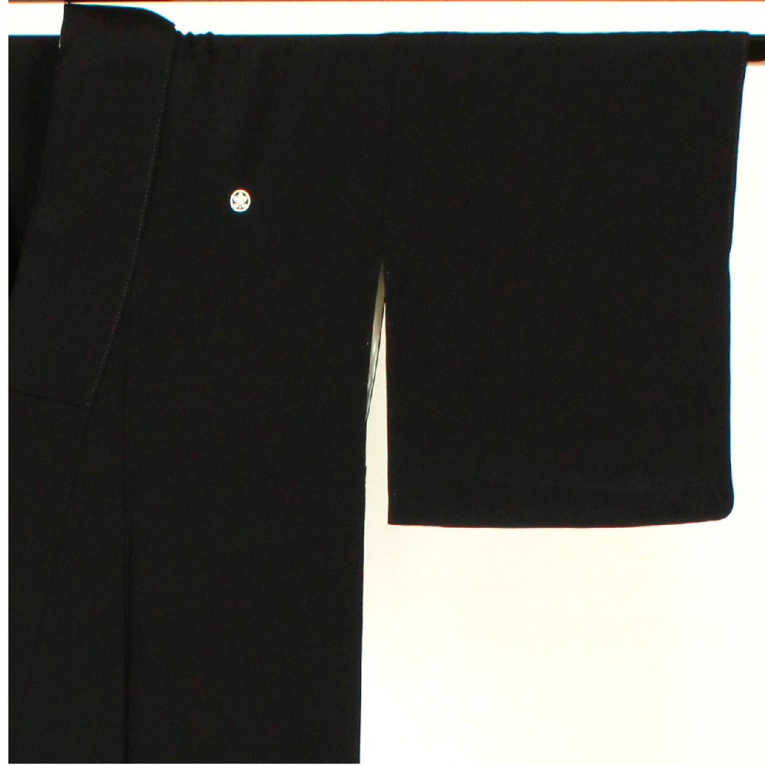 黒留袖 身丈161cm 裄丈64cm 袷 京友禅 吉祥文様 丸に橘 正絹 Aランク 五つ紋 黒系 1111000373410