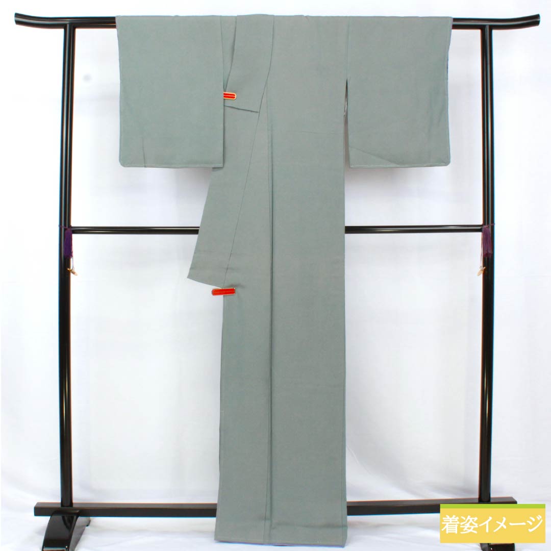 Komon, pure silk, length 165cm, sleeve length 63cm, lined, agarwood brown (tono chairo), Edo komon, one crest, circle with different hawk feathers, shark komon, A rank, gray, 1115005063522