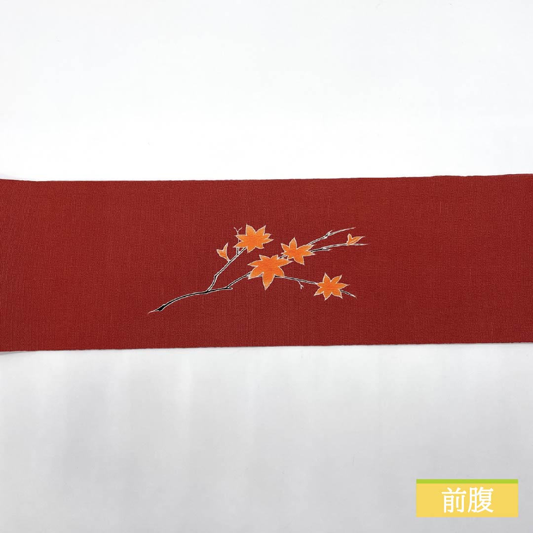 Nagoya obi, crimson silk (momiiro), crepe fabric, dyed obi, child, obi length 363cm, pure silk, S rank, point pattern, casual, vermilion, 1124007542316, Nagoya style