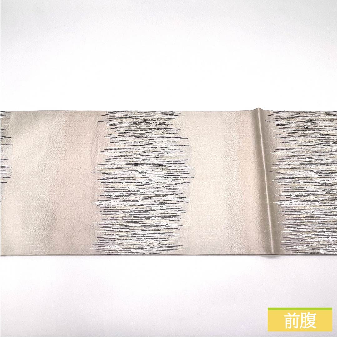 袋帯 正絹 加納幸 抽象模様 帯丈444cm Sランク 六通 セミフォーマル グラデーション系 1123014962399