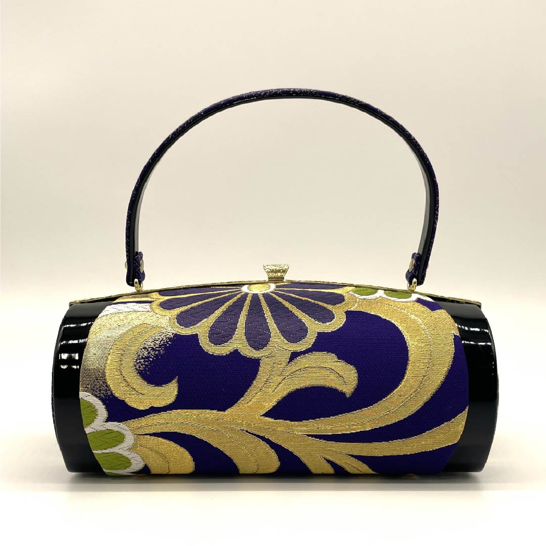 和装バック フォーマル 黒色（くろいろ） 振袖用 古典柄 花柄 黒系 Sランク 113900046210