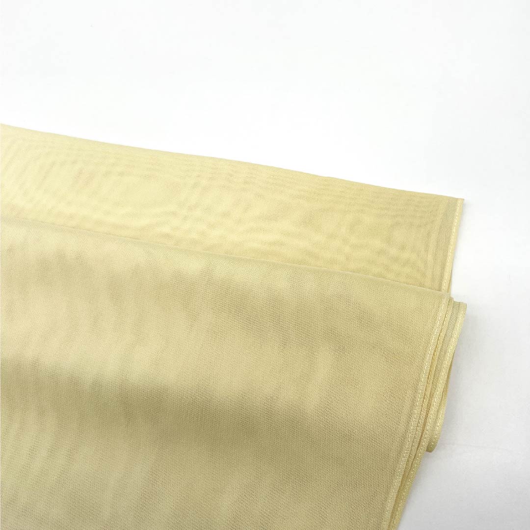 (Like New) Pure Silk Obiage (Sash) - Semi-Formal, Light Egg-Colored, Summer, Gradient, Solid Color, Length: Approx. 180cm, Width: Approx. 29.5cm, Cream-Based, Product Number: 1136002171915