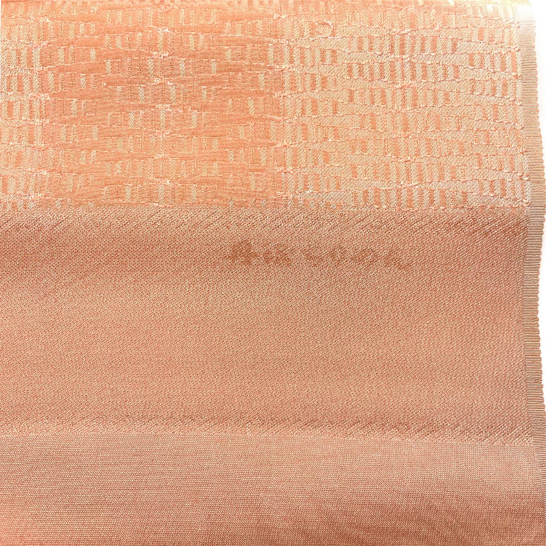 帯揚げ 正絹 Aランク カジュアル 淡紅赤色（うすべにあかいろ） 黄唐紙色（きからかみいろ） 丹後ちりめん 長さ約180cm 幅約30cm 橙系 1136003983926