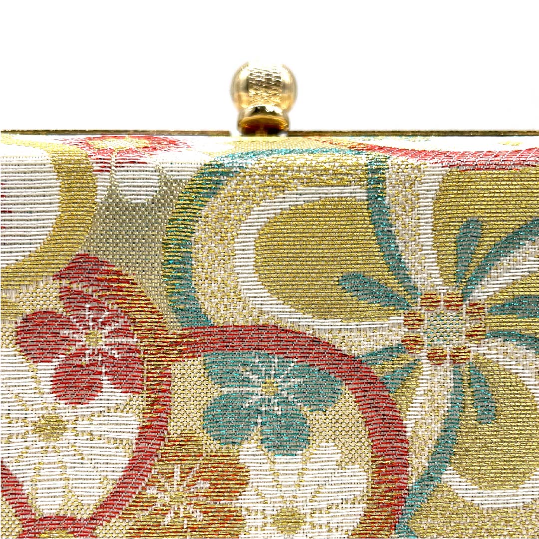 （新古品）草履バックセット フォーマル 金色（きんいろ） 未使用品 花柄 梅 Lサイズ 金系 Sランク 1133000142421