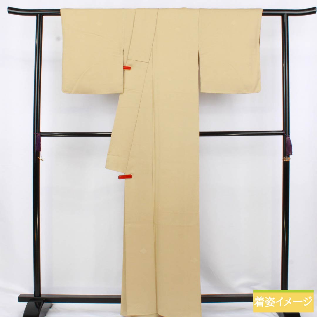 リサイクル着物】色無地 正絹 Aランク 身丈162cm 裄丈64cm 枯野色 リサイクル着物】色無地 正絹 Aランク 身丈162cm 裄丈64cm 枯野色