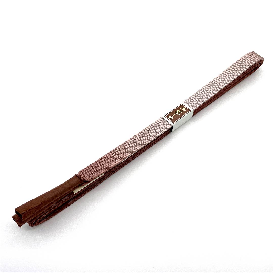 (New old stock) Obi-jime (belt sash) made of pure silk, quarter-length string, chestnut plum color, pale white color, Suiran Kobo, new old stock, length approx. 165cm, width approx. 1.2cm, casual, A rank, purple, 1135002053320
