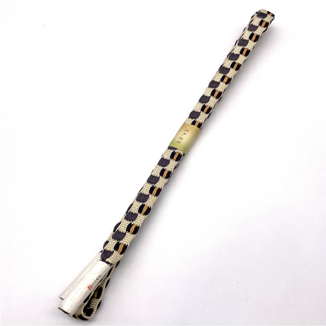 （新古品） 帯締め 正絹 四分紐 練色（ねりいろ） 平田組紐 綾竹鎧組 長さ約171cm 幅約1.8cm カジュアル NEWランク ベージュ系 1135003361425