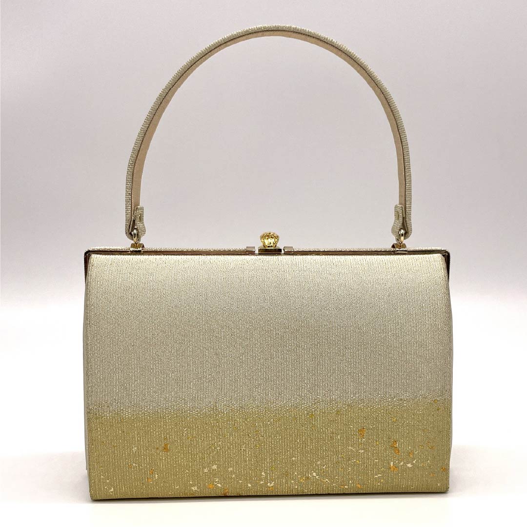 Formal Japanese style bag, gold color (kin-iro), for Tomesode, cloud, classic pattern, gold, S rank, 113900053221