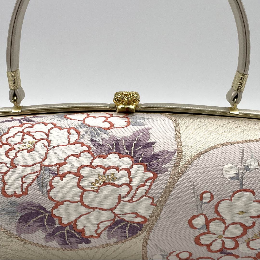 （新古品）草履バッグセット フォーマル Aランク 花模様 帯地 Mサイズ 金系 1133000443321