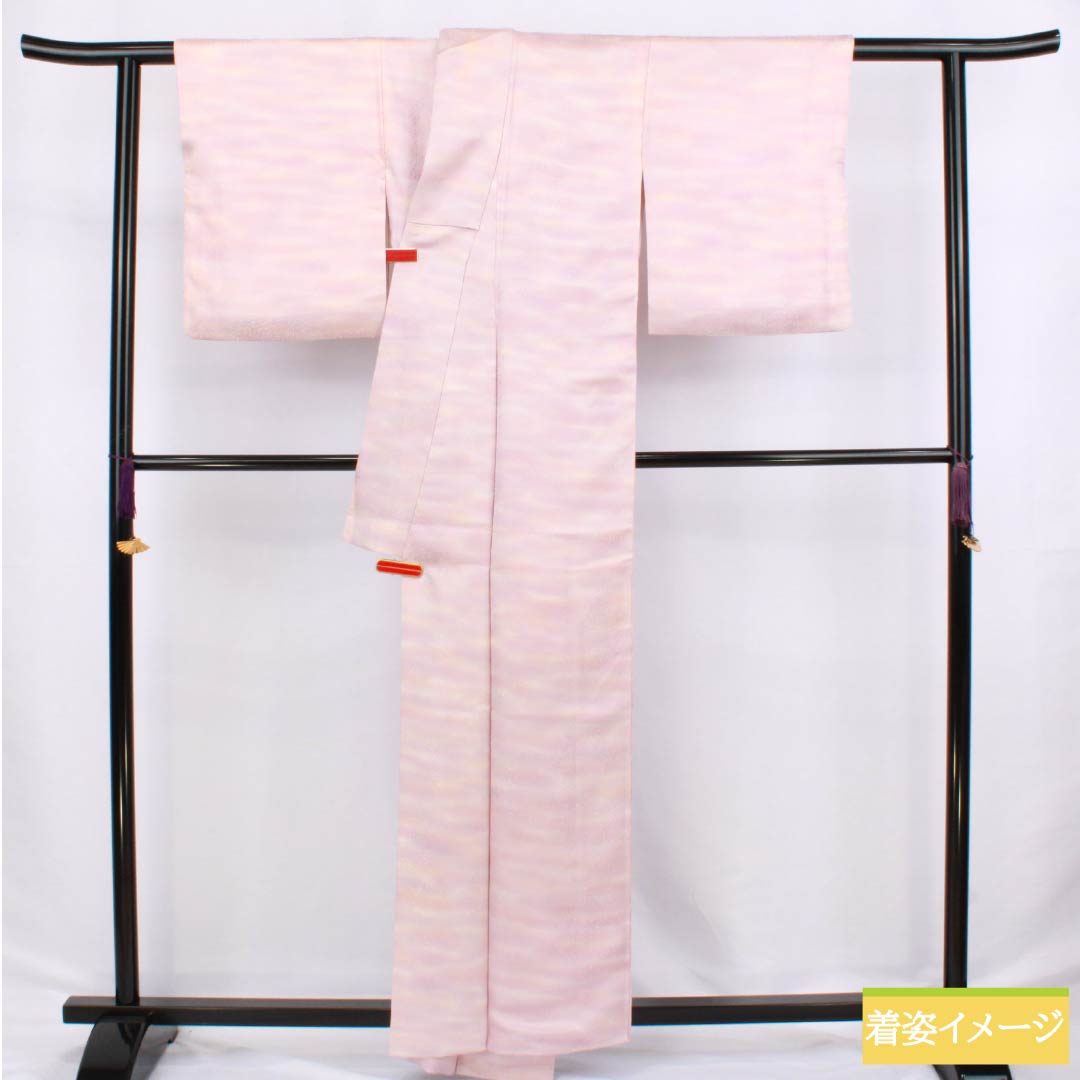 小紋 正絹 Aランク 身丈159.5cm 裄丈62.5cm 袷 陰花菱 霞ぼかし染 グラデーション系 1115006463399