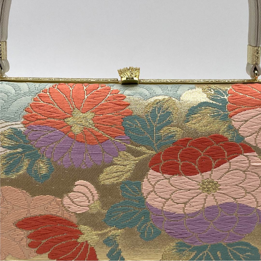 （新古品）草履バッグセット フォーマル Aランク 菊 帯地 Mサイズ 金系 1133000473321